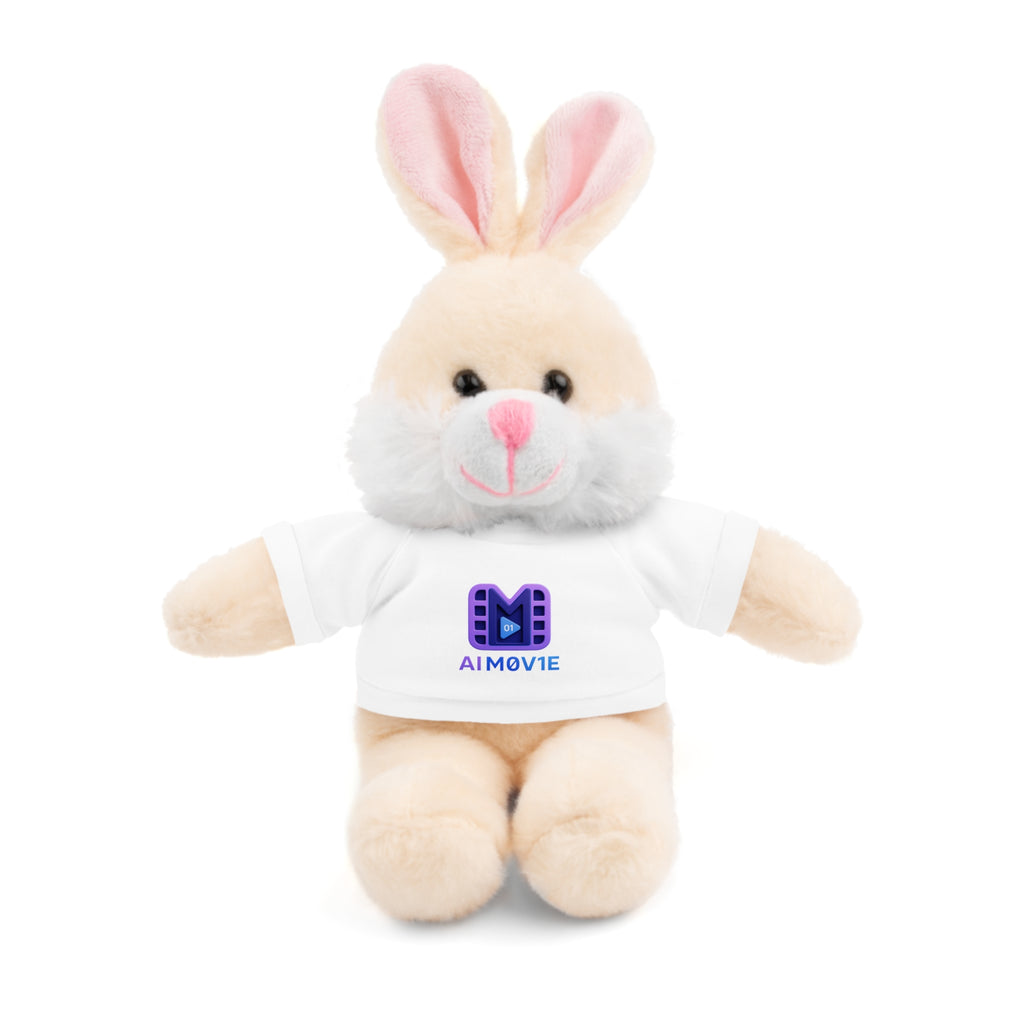 Purple Logo Teddy Bear Plush with Tee — Cute Branded Stuffed Animal Gift
