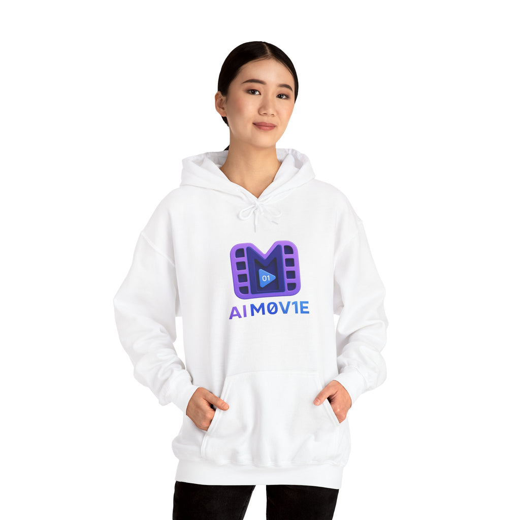 AI M0V1E - Logo Hoodie — Film Clip Graphic Hooded Sweatshirt