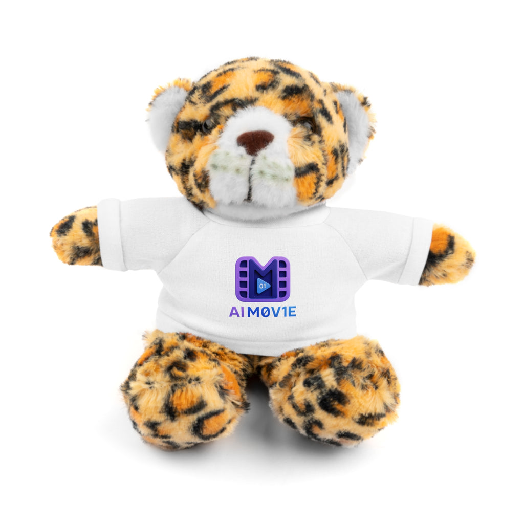 Purple Logo Teddy Bear Plush with Tee — Cute Branded Stuffed Animal Gift