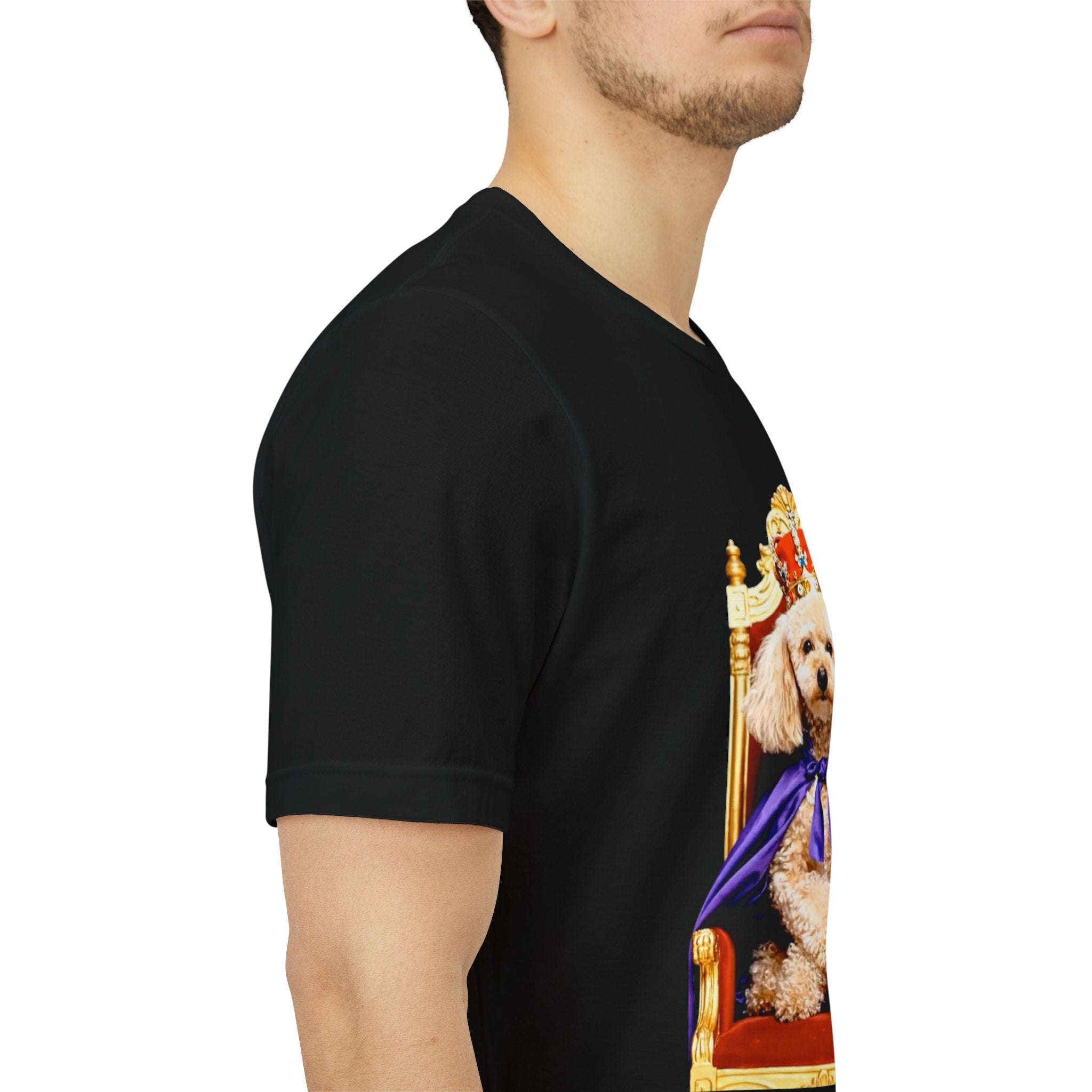 Poodle King T-Shirt - Crowned Pup on Throne Tee