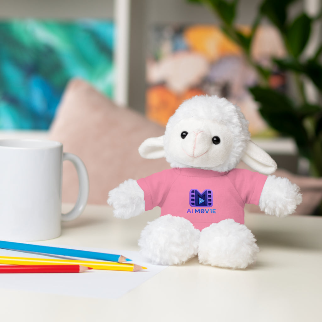 Purple Logo Teddy Bear Plush with Tee — Cute Branded Stuffed Animal Gift