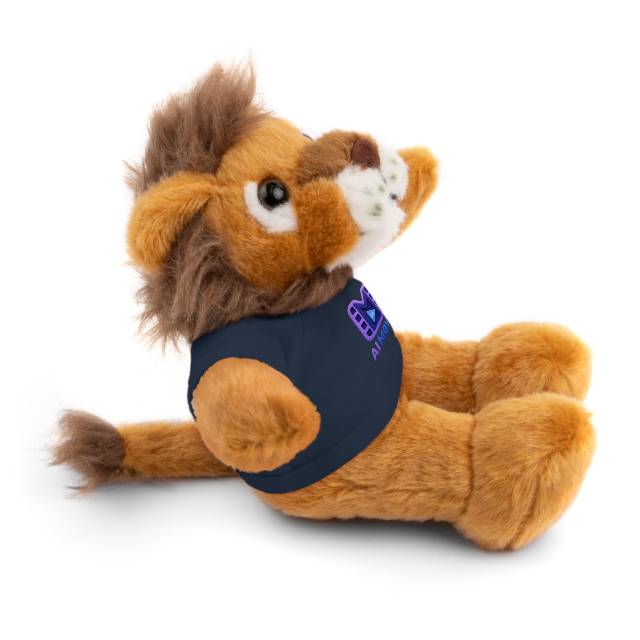 Purple Logo Teddy Bear Plush with Tee — Cute Branded Stuffed Animal Gift