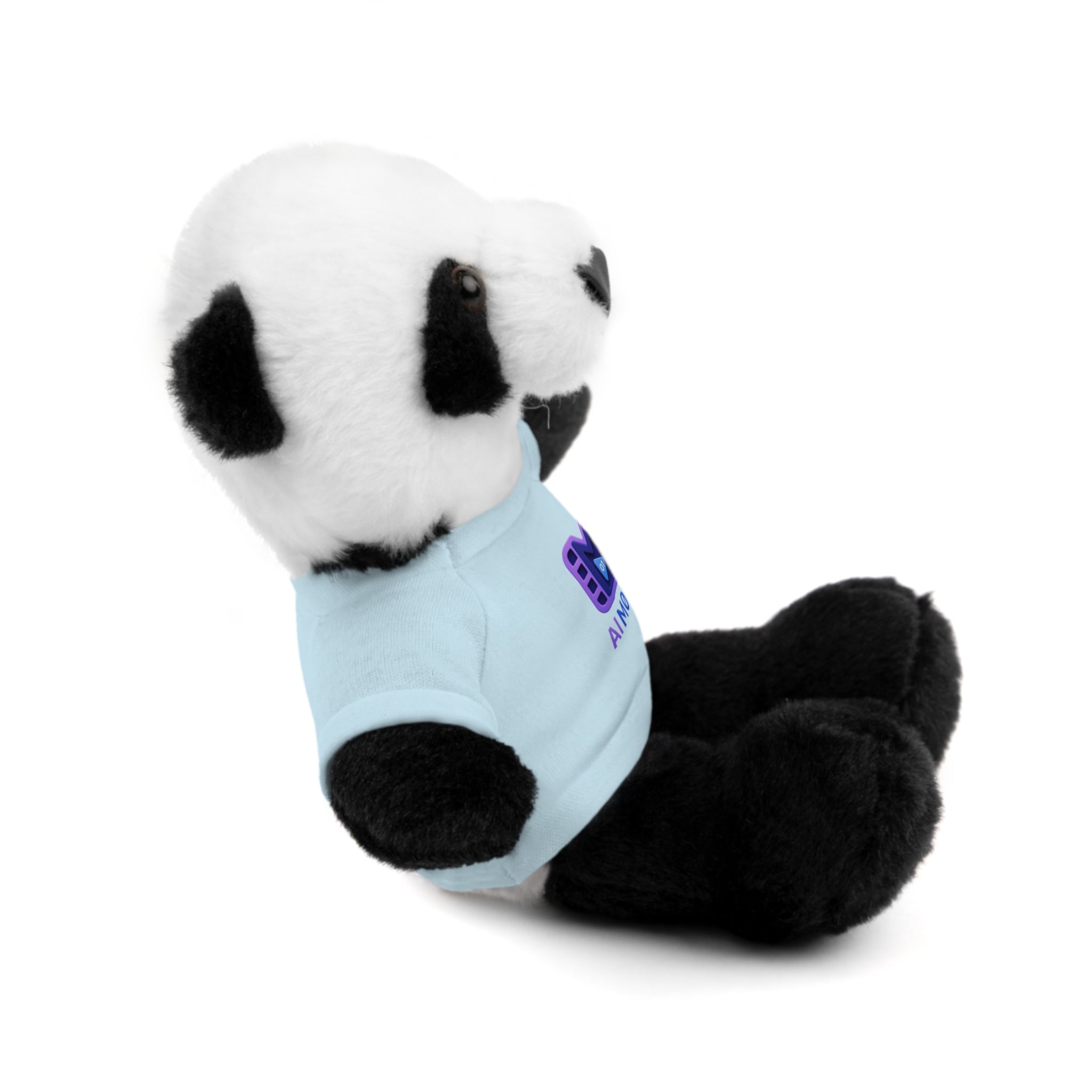 Purple Logo Teddy Bear Plush with Tee — Cute Branded Stuffed Animal Gift