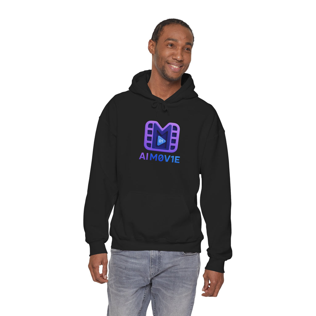 AI M0V1E - Logo Hoodie — Film Clip Graphic Hooded Sweatshirt