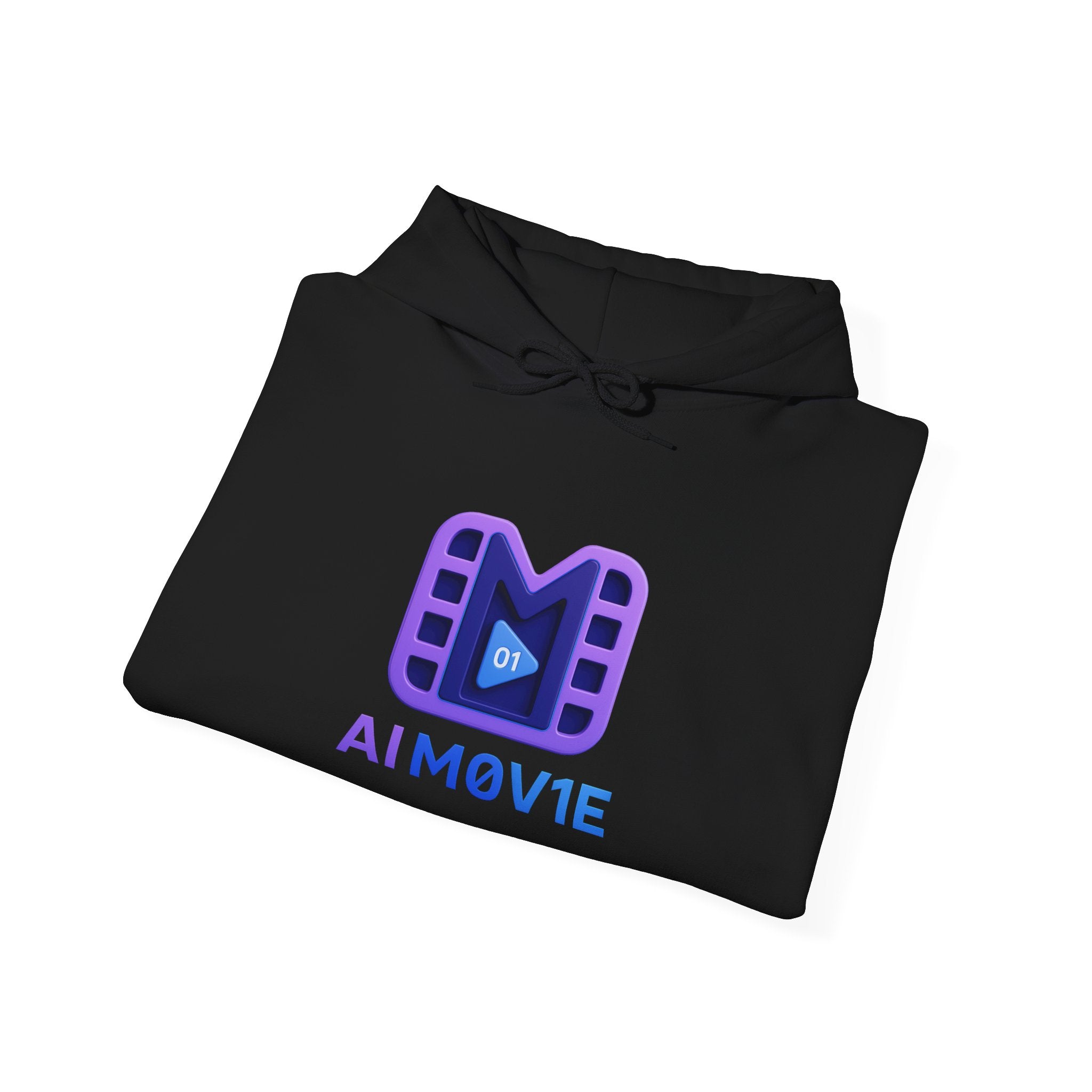 AI M0V1E - Logo Hoodie — Film Clip Graphic Hooded Sweatshirt
