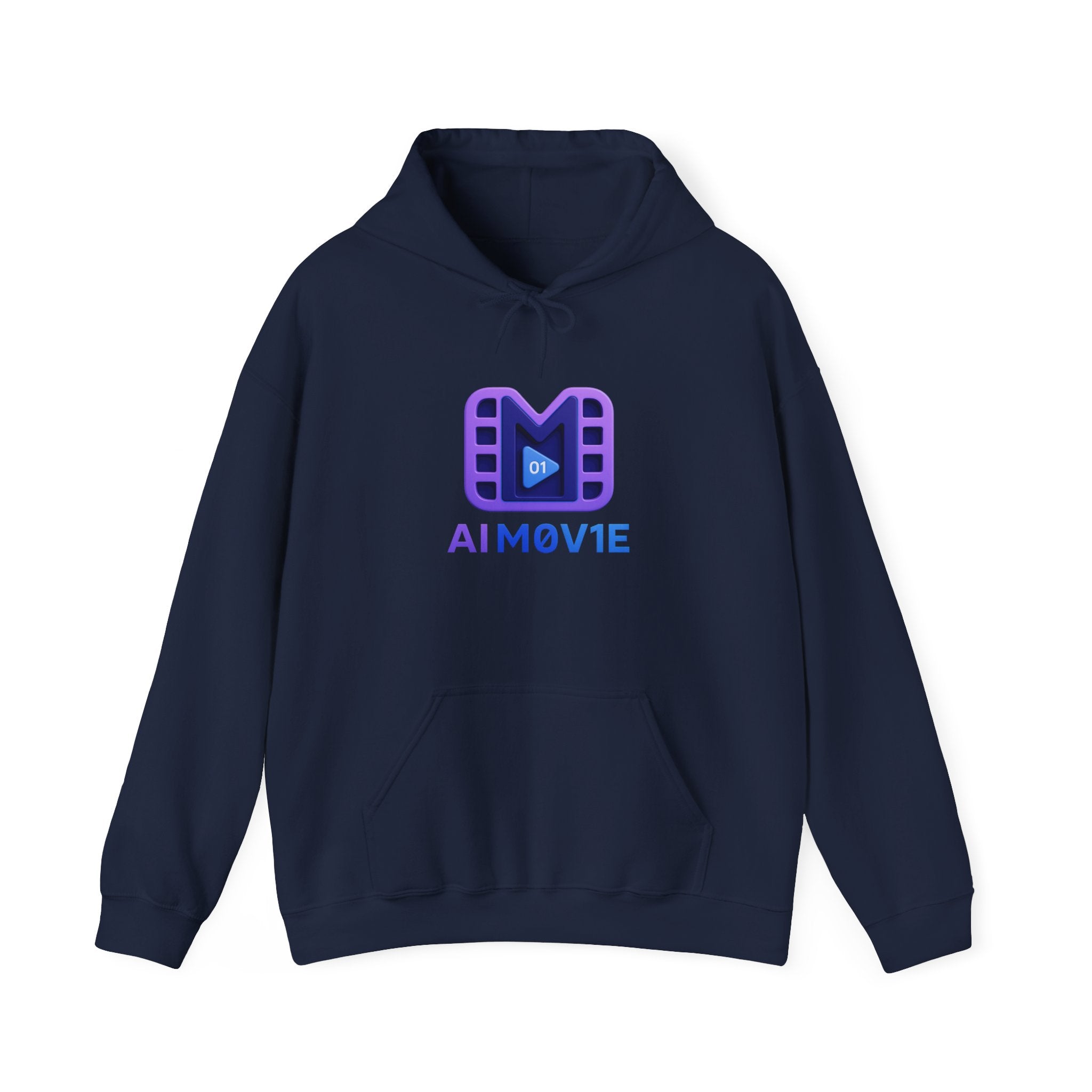 AI M0V1E - Logo Hoodie — Film Clip Graphic Hooded Sweatshirt