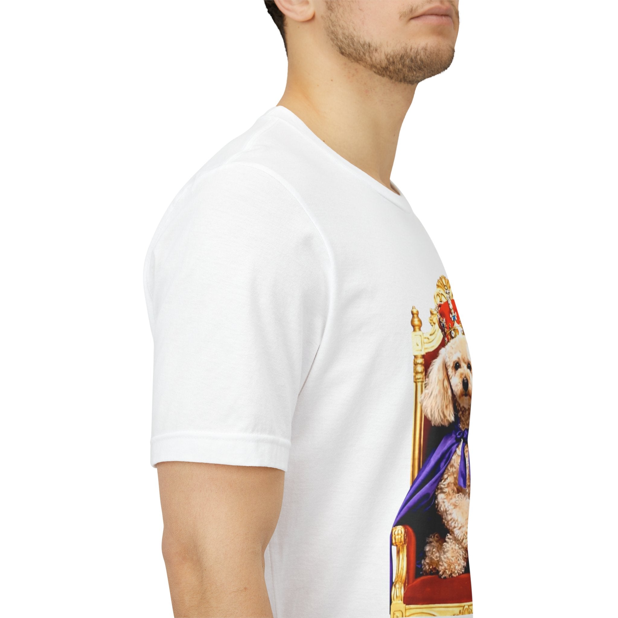 Poodle King T-Shirt - Crowned Pup on Throne Tee