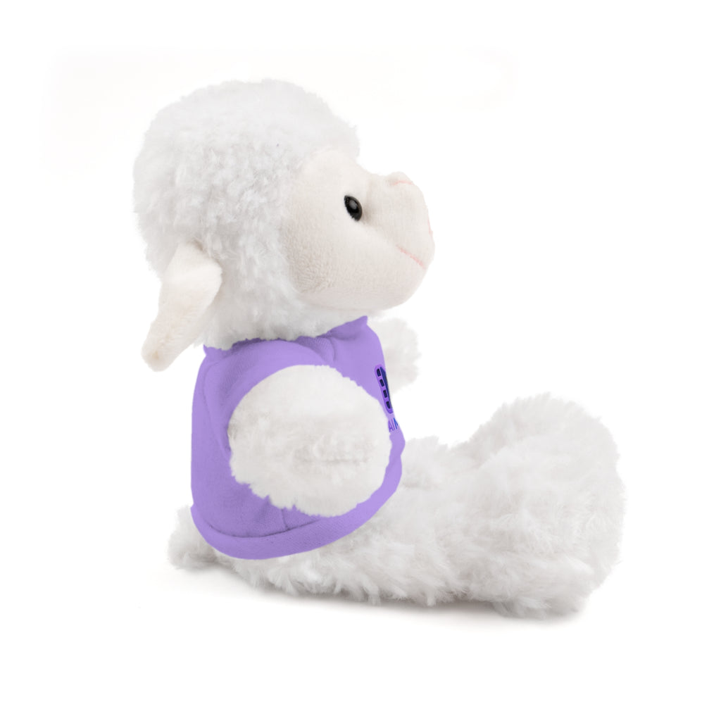 Purple Logo Teddy Bear Plush with Tee — Cute Branded Stuffed Animal Gift