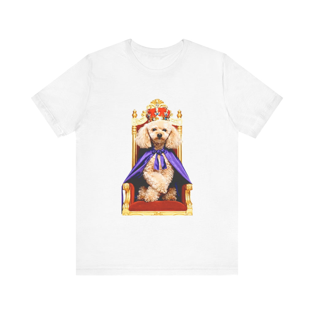 Poodle King T-Shirt - Crowned Pup on Throne Tee