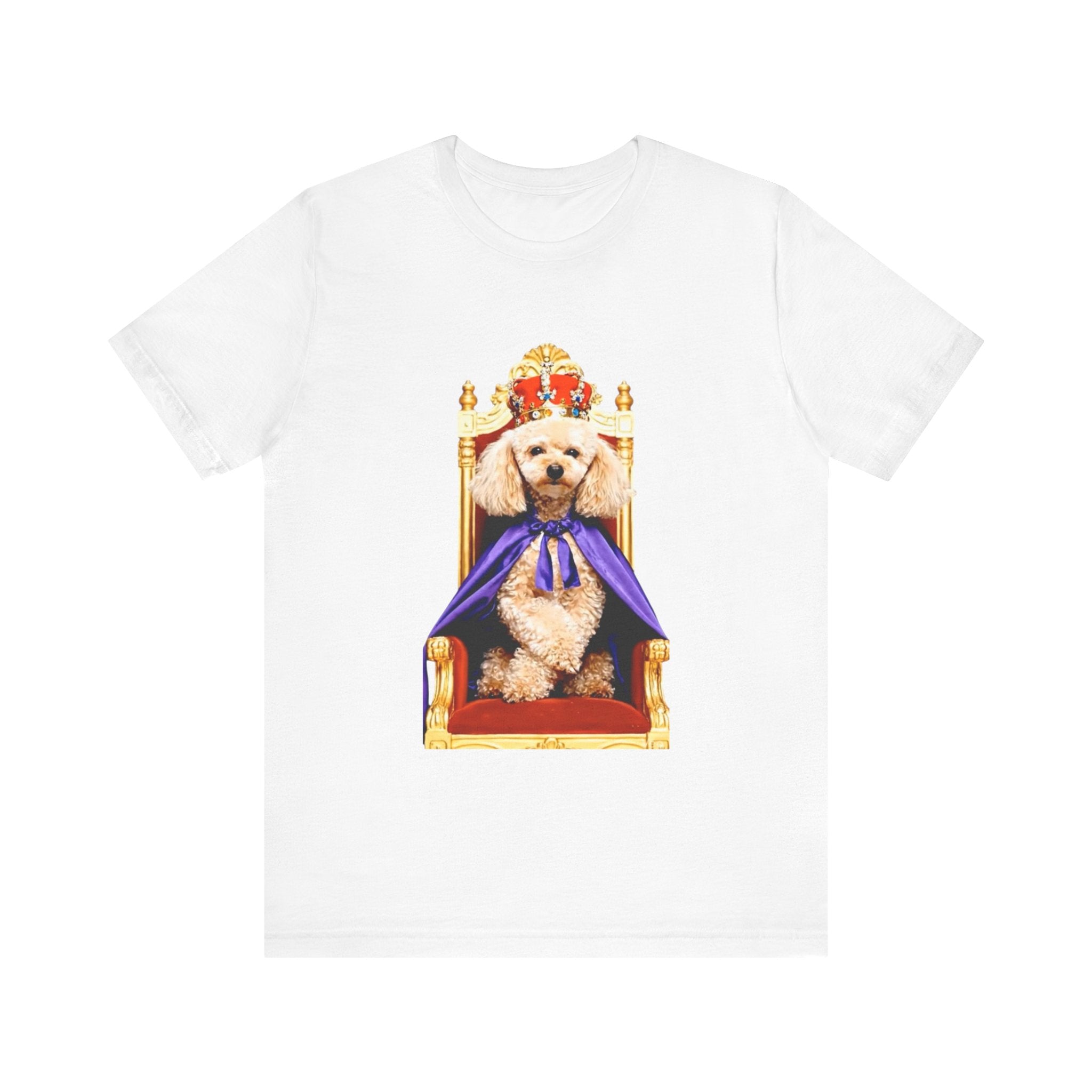 Poodle King T-Shirt - Crowned Pup on Throne Tee