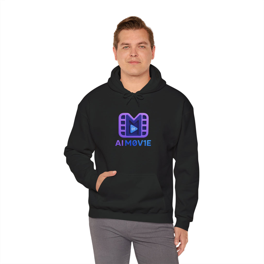 AI M0V1E - Logo Hoodie — Film Clip Graphic Hooded Sweatshirt