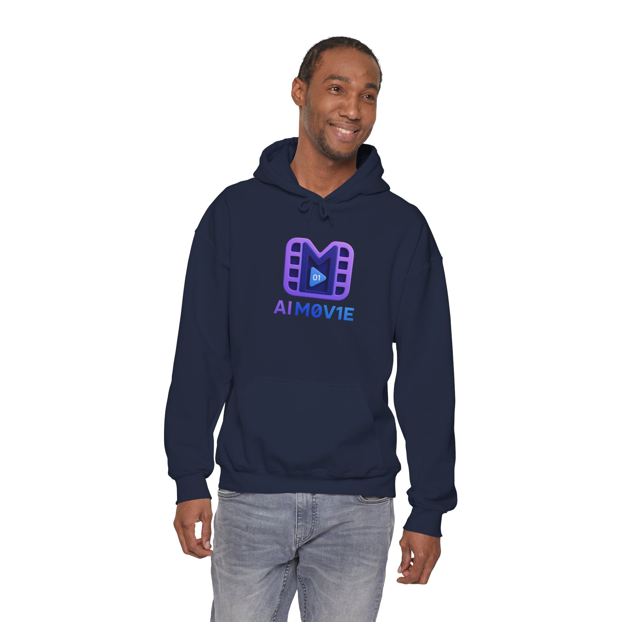 AI M0V1E - Logo Hoodie — Film Clip Graphic Hooded Sweatshirt
