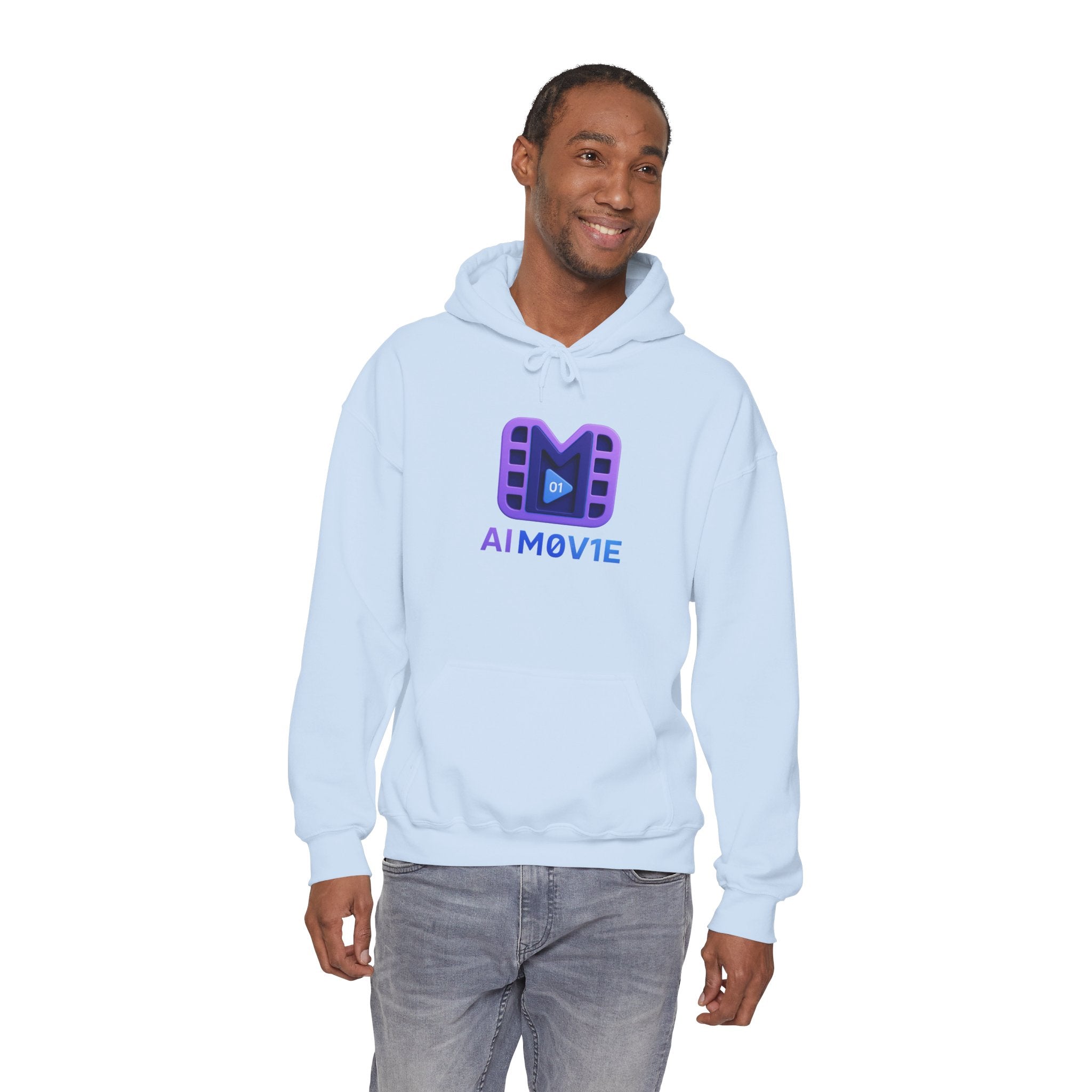 AI M0V1E - Logo Hoodie — Film Clip Graphic Hooded Sweatshirt