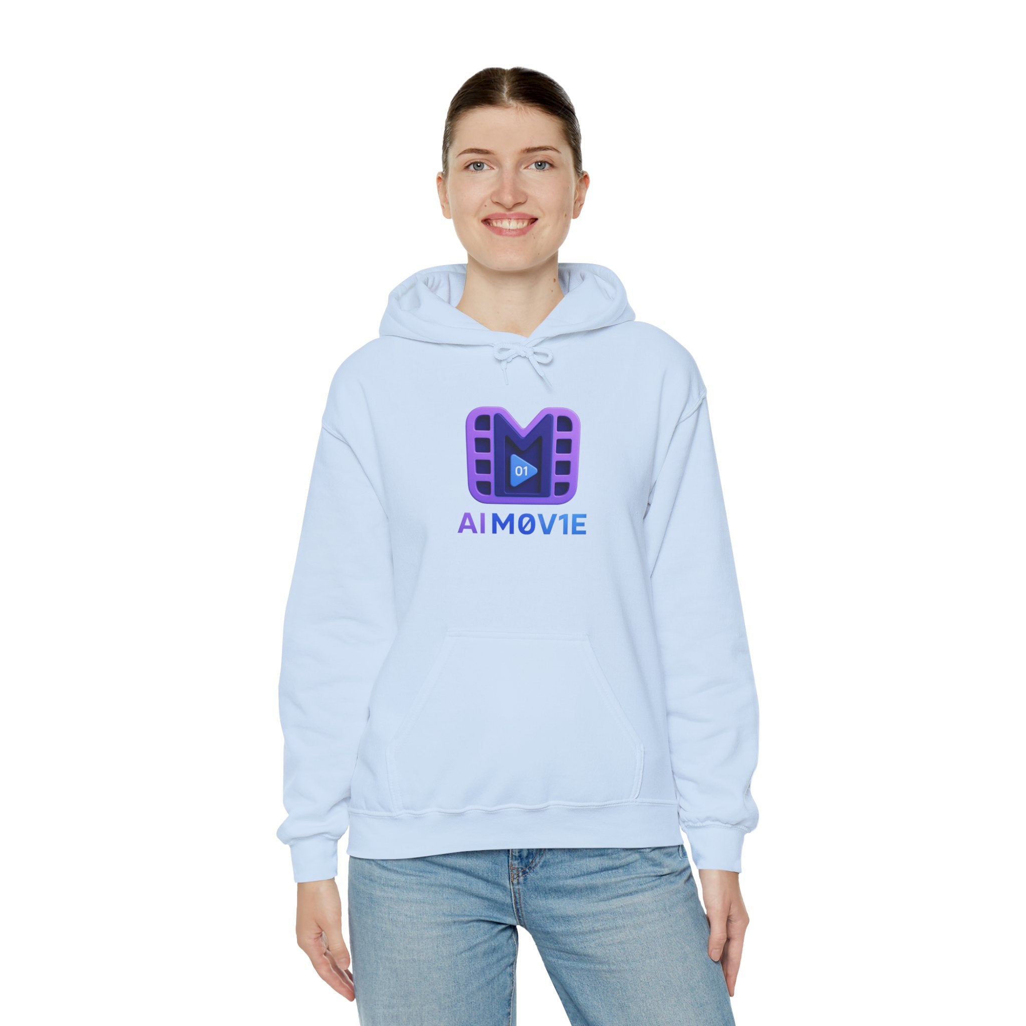 AI M0V1E - Logo Hoodie — Film Clip Graphic Hooded Sweatshirt