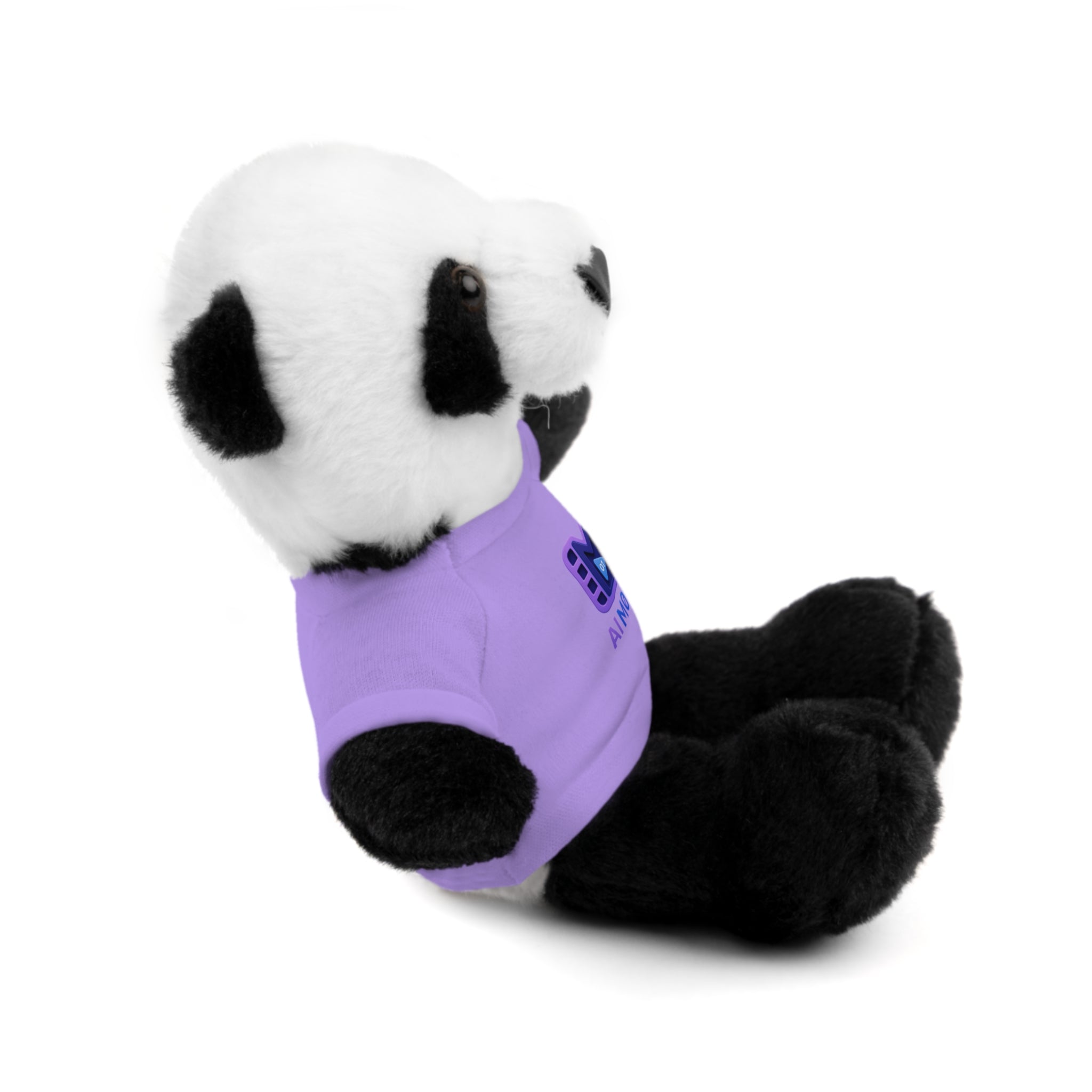 Purple Logo Teddy Bear Plush with Tee — Cute Branded Stuffed Animal Gift