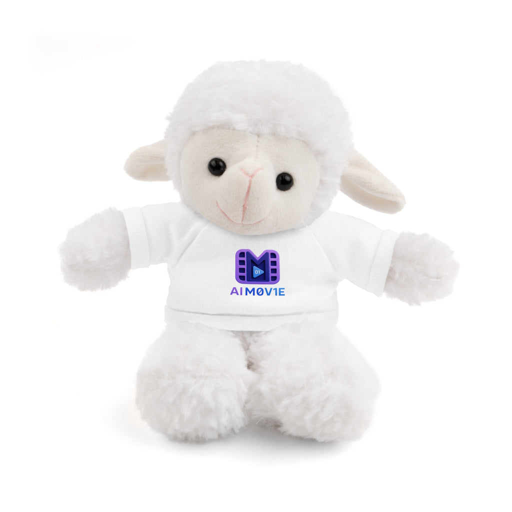 Purple Logo Teddy Bear Plush with Tee — Cute Branded Stuffed Animal Gift