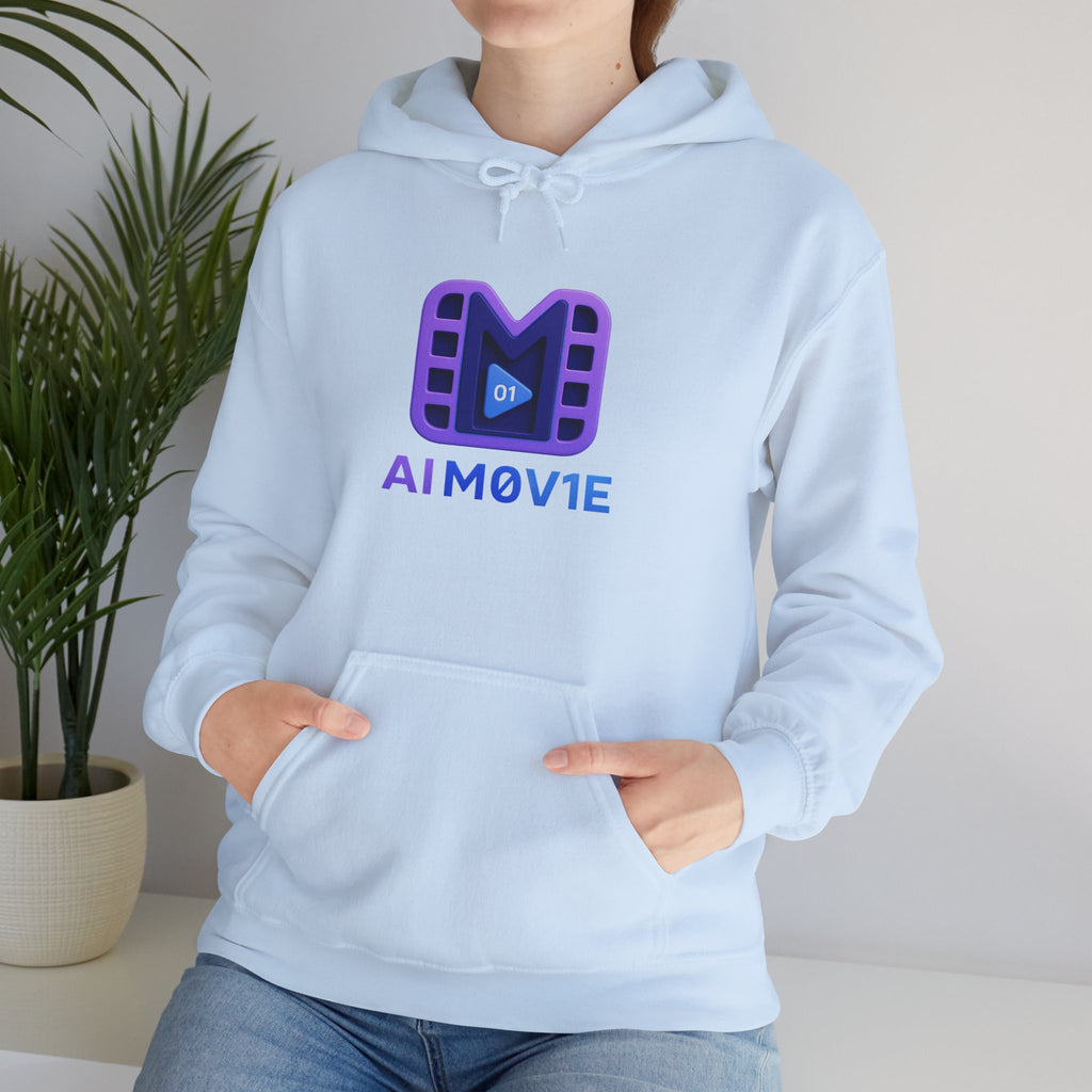 AI M0V1E - Logo Hoodie — Film Clip Graphic Hooded Sweatshirt