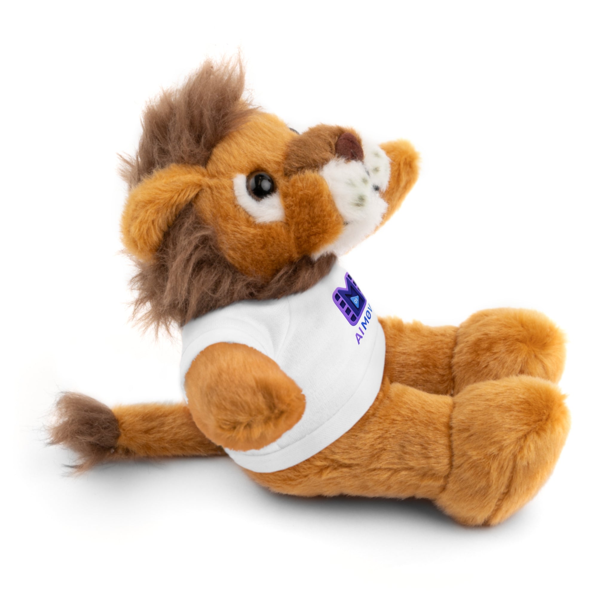 Purple Logo Teddy Bear Plush with Tee — Cute Branded Stuffed Animal Gift