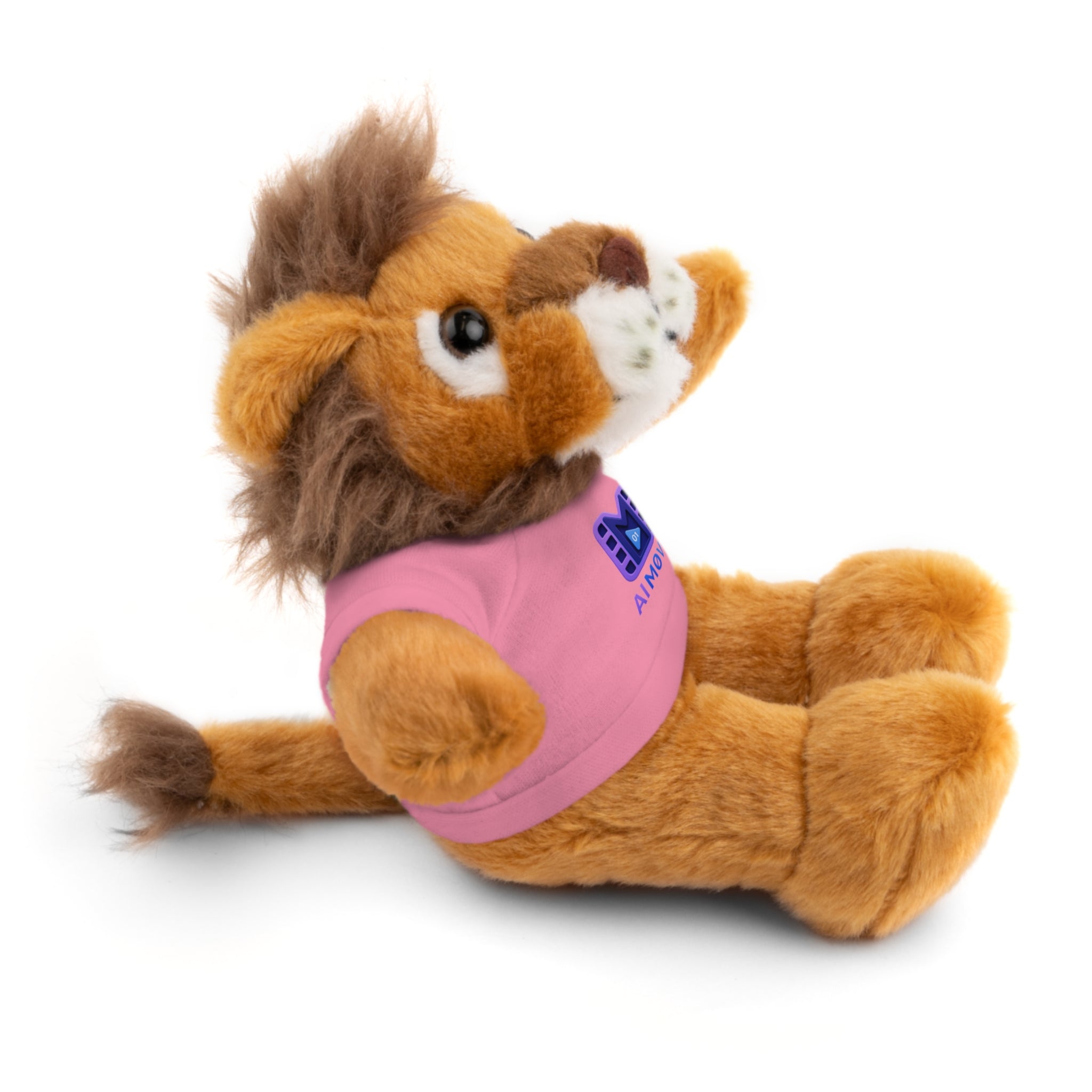 Purple Logo Teddy Bear Plush with Tee — Cute Branded Stuffed Animal Gift