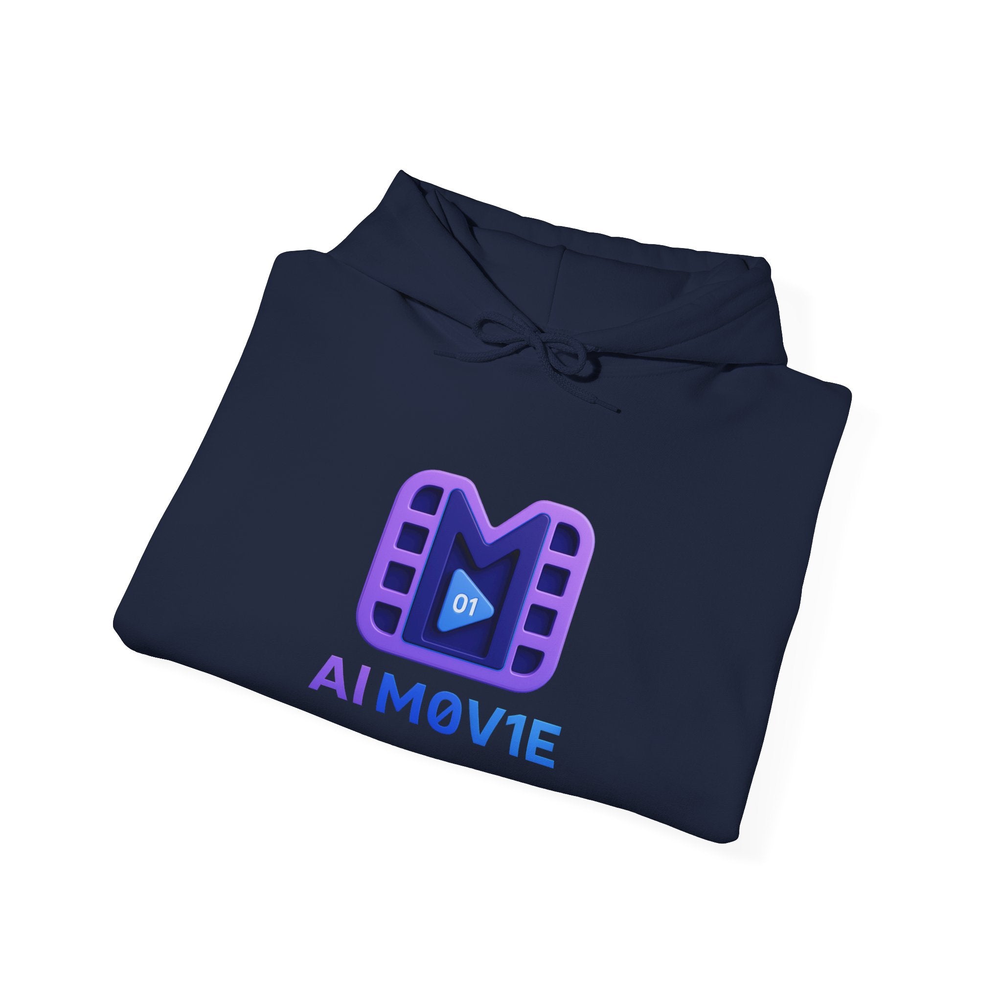 AI M0V1E - Logo Hoodie — Film Clip Graphic Hooded Sweatshirt