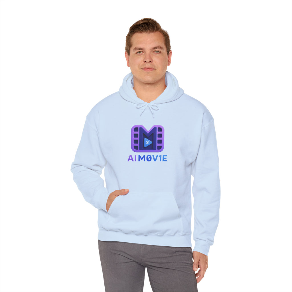 AI M0V1E - Logo Hoodie — Film Clip Graphic Hooded Sweatshirt