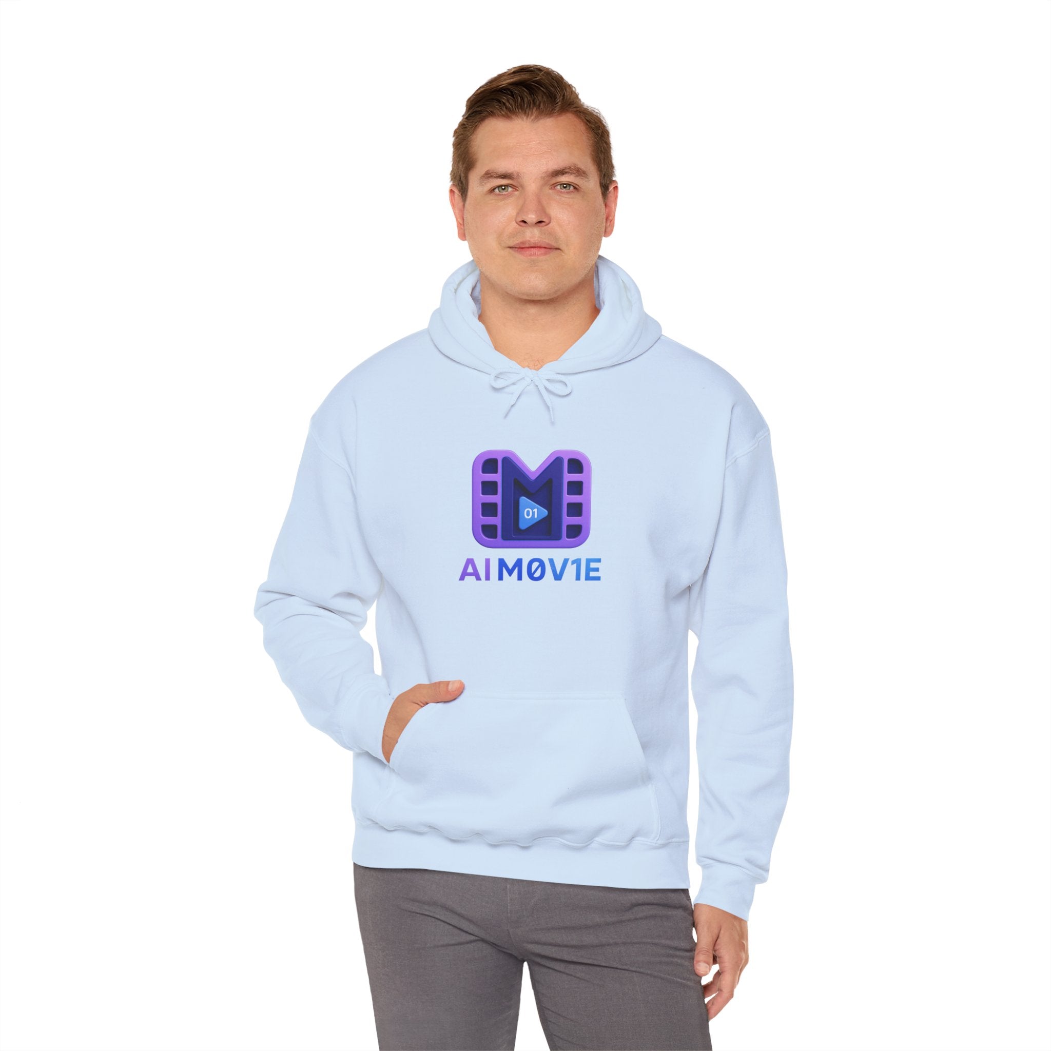 AI M0V1E - Logo Hoodie — Film Clip Graphic Hooded Sweatshirt