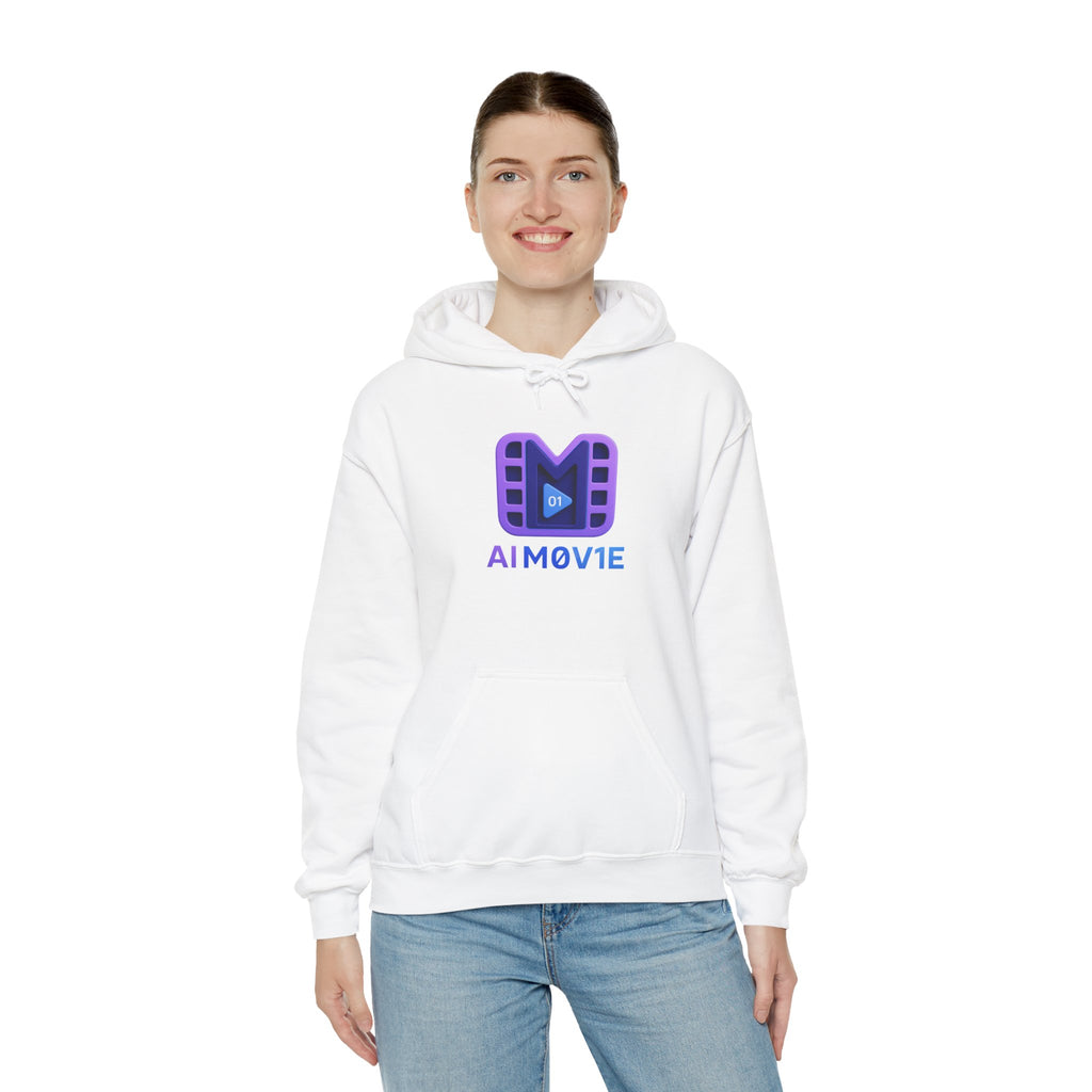 AI M0V1E - Logo Hoodie — Film Clip Graphic Hooded Sweatshirt