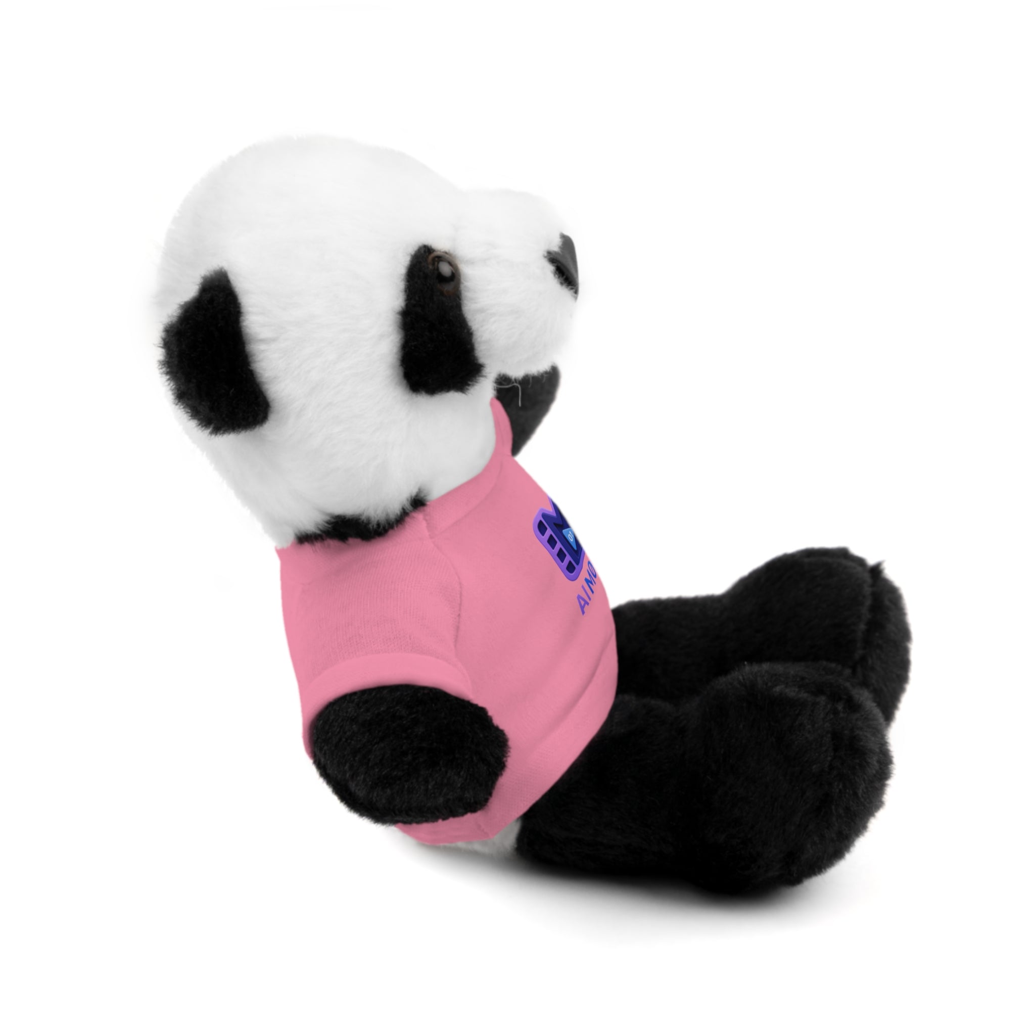 Purple Logo Teddy Bear Plush with Tee — Cute Branded Stuffed Animal Gift