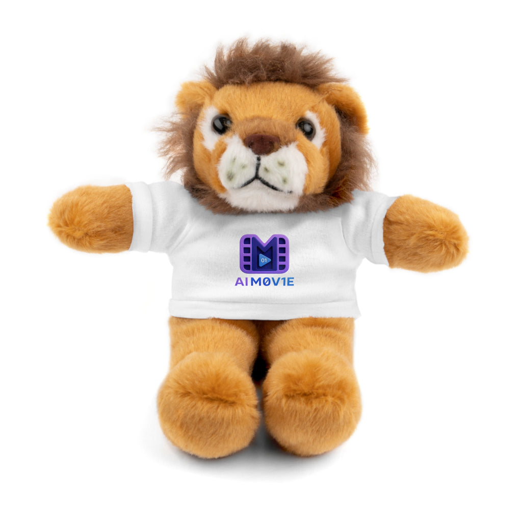 Purple Logo Teddy Bear Plush with Tee — Cute Branded Stuffed Animal Gift