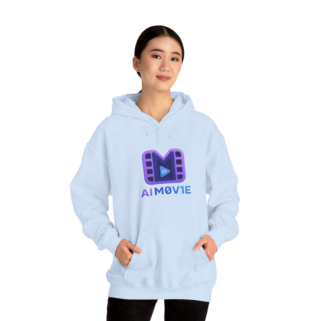 AI M0V1E - Logo Hoodie — Film Clip Graphic Hooded Sweatshirt