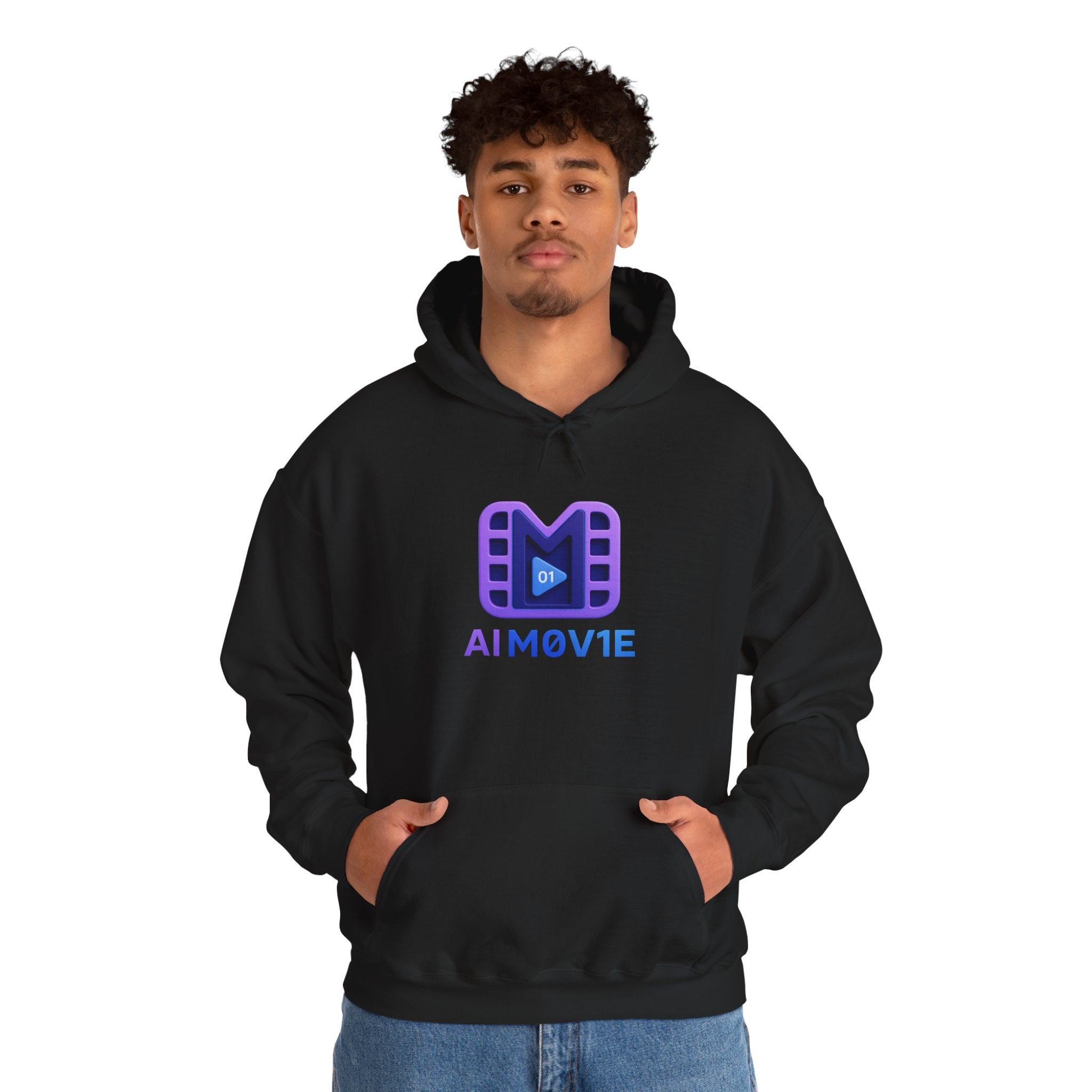 AI M0V1E - Logo Hoodie — Film Clip Graphic Hooded Sweatshirt