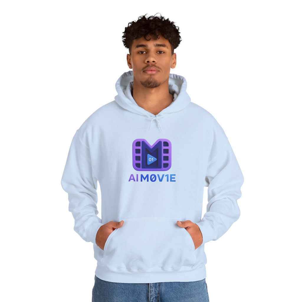 AI M0V1E - Logo Hoodie — Film Clip Graphic Hooded Sweatshirt