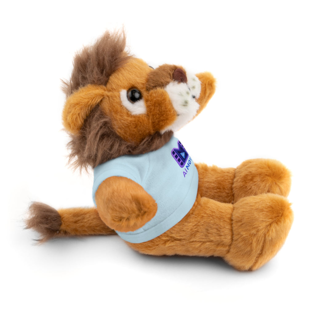 Purple Logo Teddy Bear Plush with Tee — Cute Branded Stuffed Animal Gift