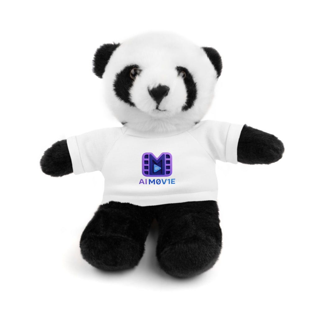 Purple Logo Teddy Bear Plush with Tee — Cute Branded Stuffed Animal Gift