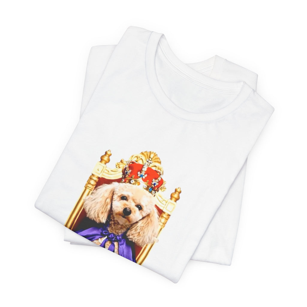 Poodle King T-Shirt - Crowned Pup on Throne Tee